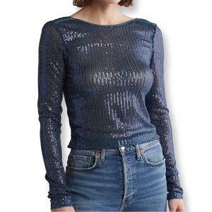 NWT Free People Unapologetic Sequin Long Sleeve